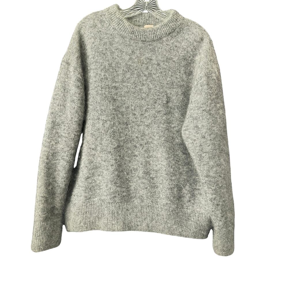 H&M Gray Mohair + Wool Sweater Medium Oversized